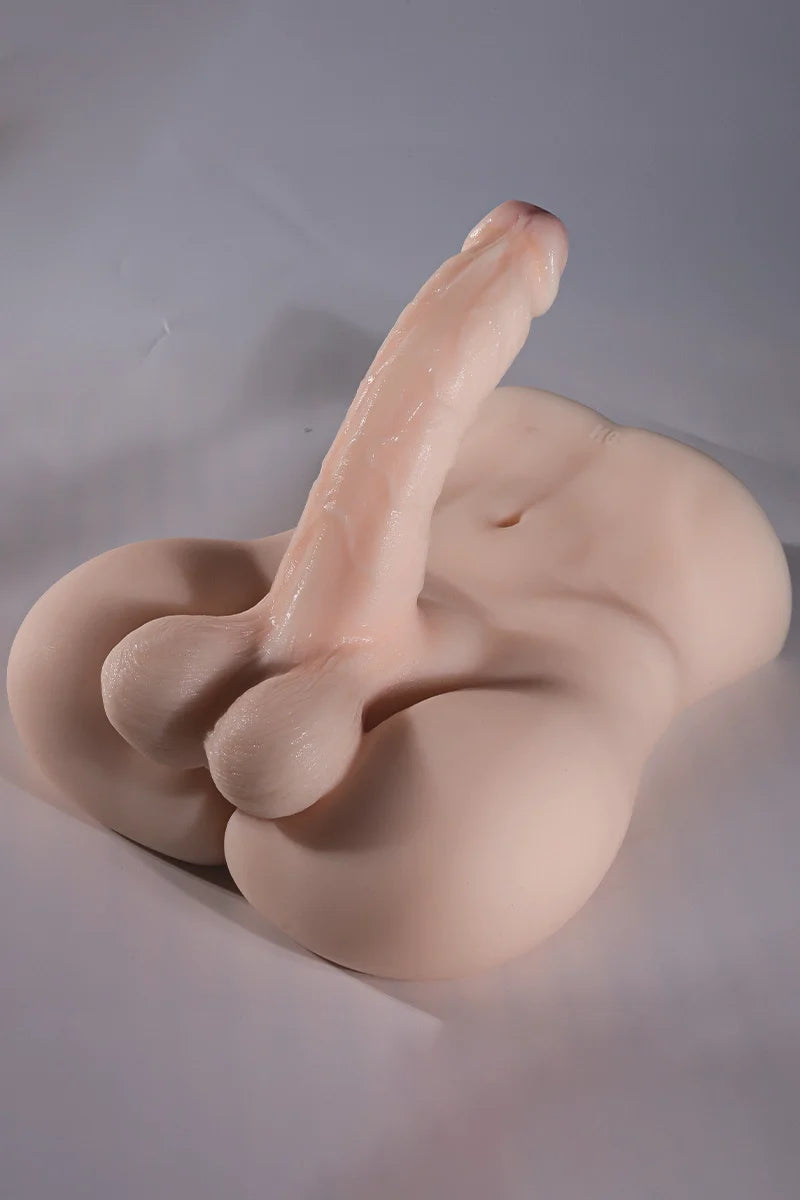 Brązowe Męskie Torso Jesse 3,6 kg (Penis 18 cm, TPE)