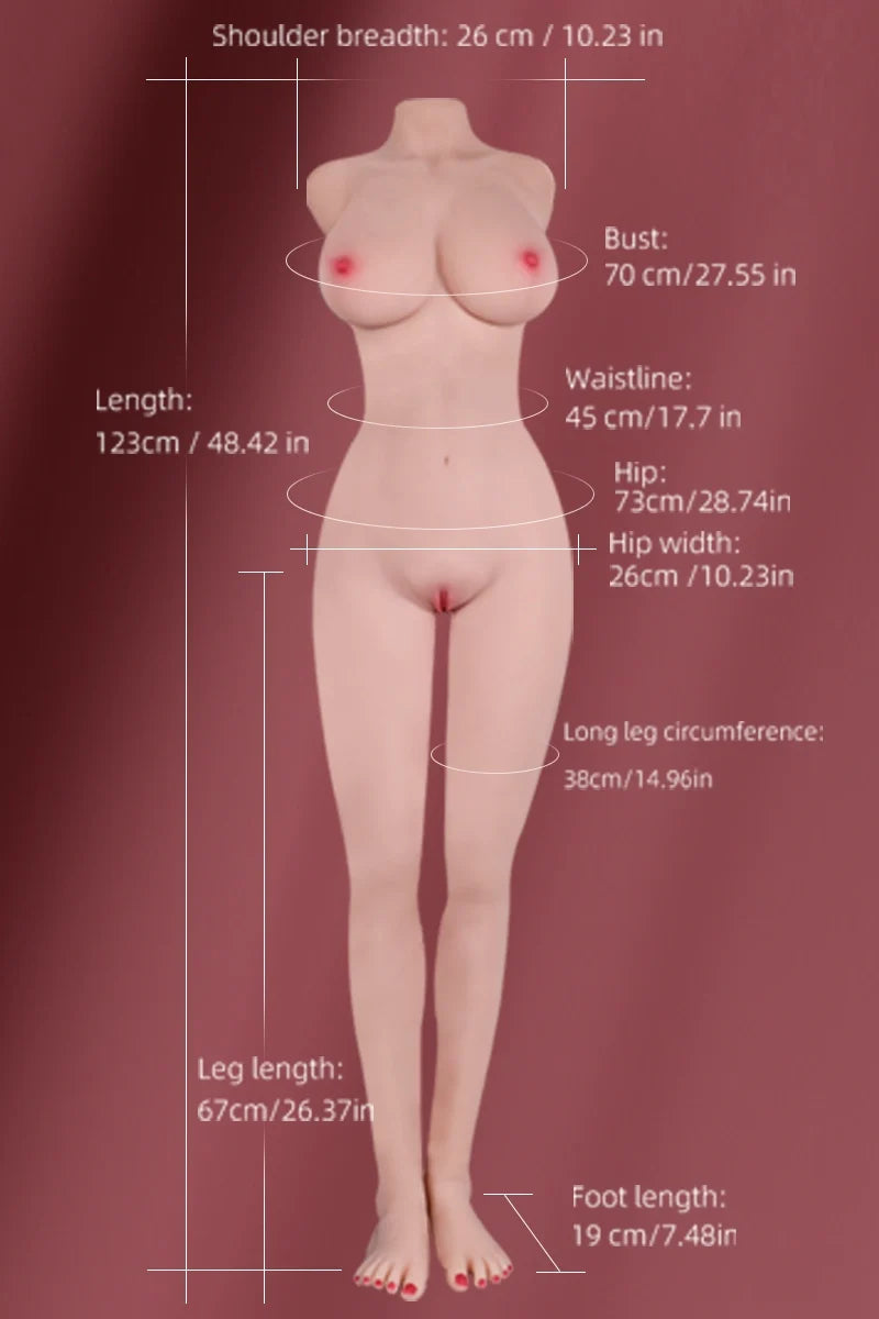 Szczupłe Torso Maria Z Nogami 67 cm 21 kg (Biust 70 cm, Stopy, TPE)
