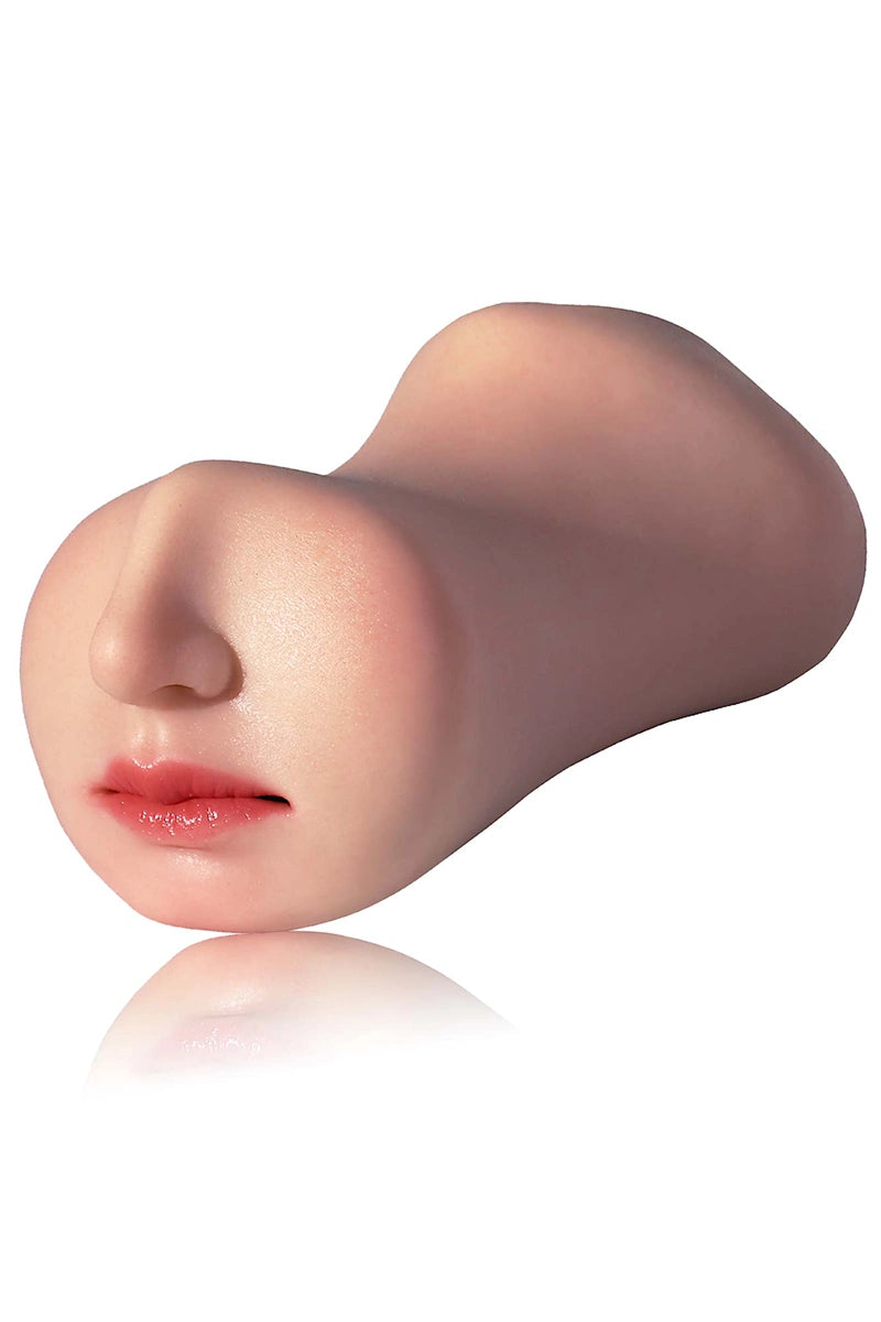 Silikonowy Masturbator Emma 3w1 1 kg (Usta + 2 Kanały)