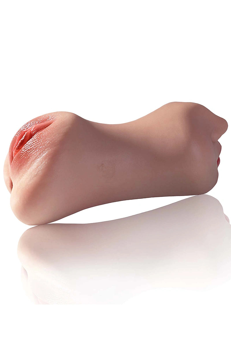 Silikonowy Masturbator Emma 3w1 1 kg (Usta + 2 Kanały)