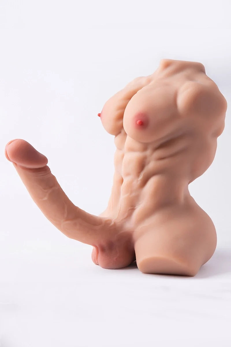 Męskie Torso Kalel z Metalowym Rdzeniem 3,79 kg (Penis 20 cm, TPE)