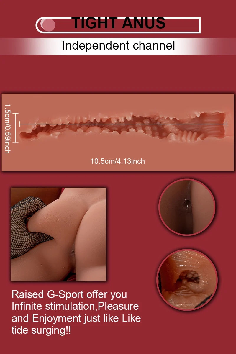 Męskie Biodra Kyle z Automatycznym Penisem 4,1 kg (TPE, 17 cm)