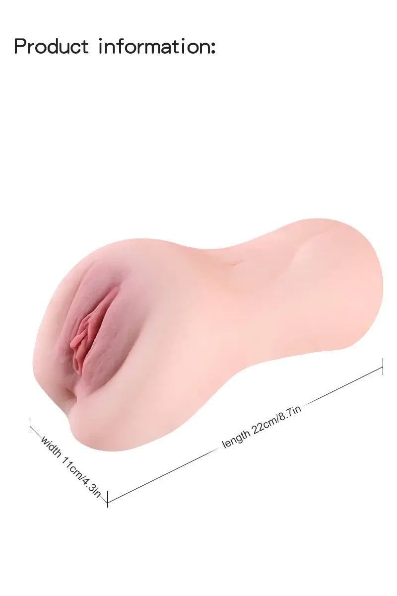 Wagina Lulu z Teksturowanym Kanałem 1,1 kg (TPE Klasy Medycznej)