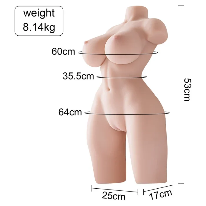 Pełne Piersi Torso Carmen w Naturalnej Wielkości 19,2 kg (TPE)